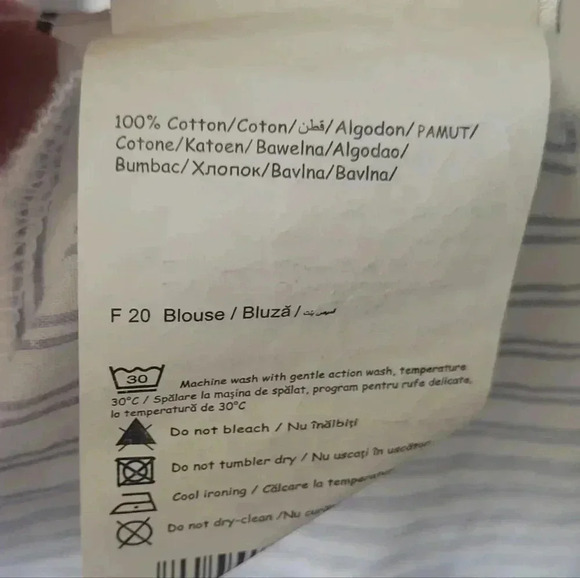 Camaieu Button Down shirt, blue and white striped womens size XS - Picture 7 of 7